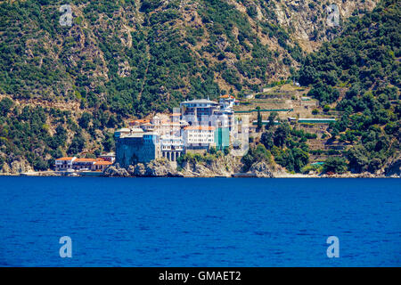 Grigoriou Kloster, Athos-Halbinsel, Berg Athos, Chalkidiki, Griechenland Stockfoto