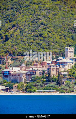 Kloster Dochiariou, Athos-Halbinsel, Berg Athos, Chalkidiki, Griechenland Stockfoto