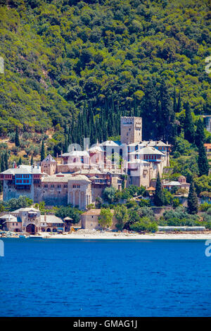 Kloster Dochiariou, Athos-Halbinsel, Berg Athos, Chalkidiki, Griechenland Stockfoto