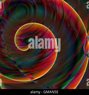 Zusammenfassung Hintergrund des GPS-Feuer Staub gemischte Verlaufs mit visuellen Welle, wirbeln und Prise Effekte Färbung Stockfoto