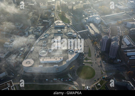 Limbecker Platz Einkaufszentrum, herbstlichen Wolken über das Zentrum von Essen, Luftaufnahme der Stadt Essen, Ruhrgebiet, Stockfoto