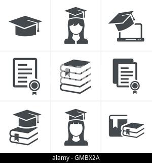 Bildung-Symbole festgelegt. Stock Vektor