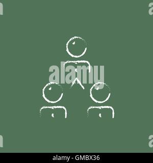 Business Team Symbol in Kreide gezeichnet. Stock Vektor