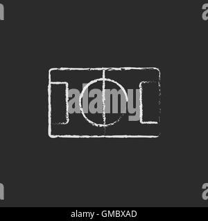 Stadion-Layout-Symbol in Kreide gezeichnet. Stock Vektor