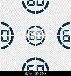 60 zweite Stoppuhr Symbol Zeichen. Nahtlose abstrakten Hintergrund mit geometrischen Formen. Vektor Stock Vektor