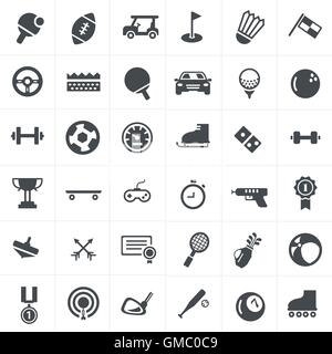 Sport Icons Set-Design. Stock Vektor