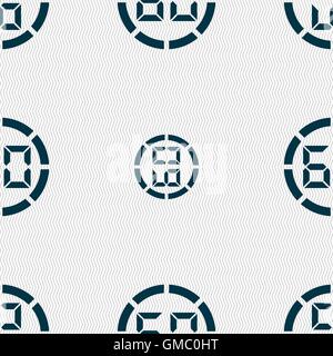 60 zweite Stoppuhr Symbol Zeichen. Nahtlose abstrakten Hintergrund mit geometrischen Formen. Vektor Stock Vektor