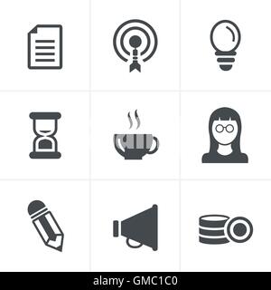 Business Icons Set, Vektor-Design Stock Vektor