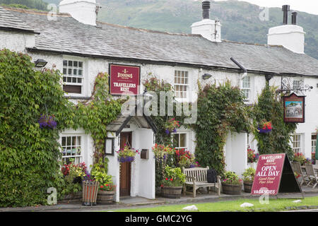 Reisenden Ruhe Pub und Hotel, Grasmere, Lake District; England; UK Stockfoto