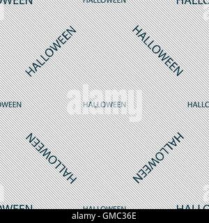 Halloween Schild-Symbol. Halloweenparty Symbol. Nahtlose Muster mit geometrischen Struktur. Vektor Stock Vektor