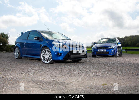 Ford Focus RS Mk1 und Mk2 heiße Luke Hochleistungsfahrzeuge Stockfoto