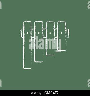 Vibraphon-Symbol in der Kreide gezeichnet. Stock Vektor