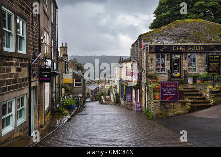 Main Street Howarth, altes Dorf Stockfoto