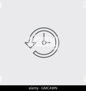 Update-Symbol der graue Umriss für Webseite Stock Vektor