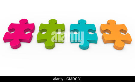 3D Puzzle-Stück Stockfoto