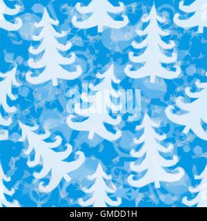Weihnachten-Muster mit Tannen Stock Vektor