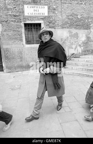 Der Tänzer Rudolf Nureyev in Venedig im Februar 1985 Stockfoto