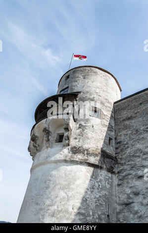 Salzburg, Österreich - 29. April 2015: Festung Hohensalzburg. Salzburg ist bekannt für ihre barocke Architektur Stockfoto