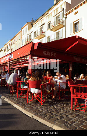 Cafe Senequier in Saint-Tropez Stockfoto