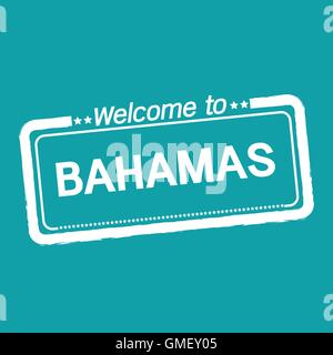 Willkommen bei BAHAMAS Illustration Design Stock Vektor