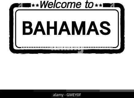 Willkommen bei BAHAMAS Illustration Design Stock Vektor