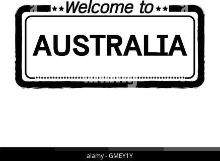 Willkommen Sie bei Australien-Illustration-design Stock Vektor