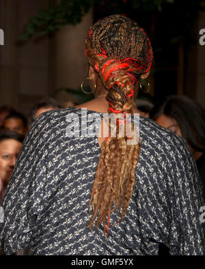 New York, New York, USA. 25. August 2016. Ein Blick auf die Frisur von Tennisspielerin VENUS WILLIAMS beim virtuellen Tennisturnier statt im Lotte New York Palace. Bildnachweis: Nancy Kaszerman/ZUMA Draht/Alamy Live-Nachrichten Stockfoto