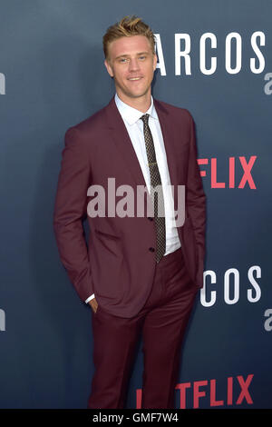 Hollywood, Kalifornien. 24. August 2016. Boyd Holbrook besucht die Premiere von Netflix "Narcos" Staffel 2 am ArcLight Kinos am 24. August 2016 in Hollywood, Kalifornien. | Verwendung Weltweit © Dpa/Alamy Live-Nachrichten Stockfoto