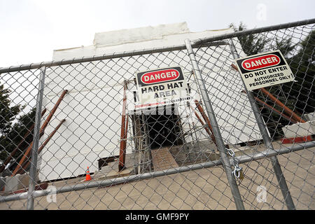 Napa, Kalifornien, USA. 17. August 2016. Das historische Gerichtsgebäude, das umfangreichen Schäden in der 24. August 2014-Erdbeben gelitten. © Napa Valley Register/ZUMA Draht/Alamy Live-Nachrichten Stockfoto