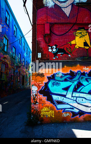 Graffiti-Gasse Modeviertel Toronto Ontario Kanada Stockfoto