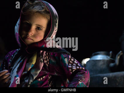 Porträt eines afghanischen Mädchen, Provinz Badakhshan, Qazi Deh, Afghanistan Stockfoto