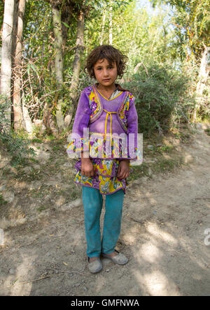 Porträt eines afghanischen Mädchen, Badakhshan Provinz Ishkashim, Afghanistan Stockfoto