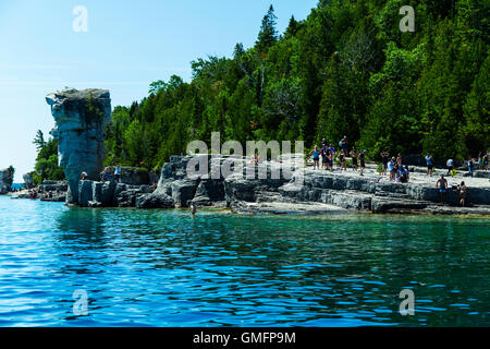 Tobermory Ontario Kanada Flowerpot Island Fathom Five National Marine Park Stockfoto