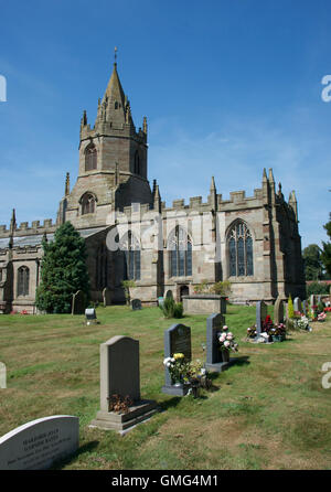 Außenansicht des Tong Kirche, Shropshire, England Stockfoto