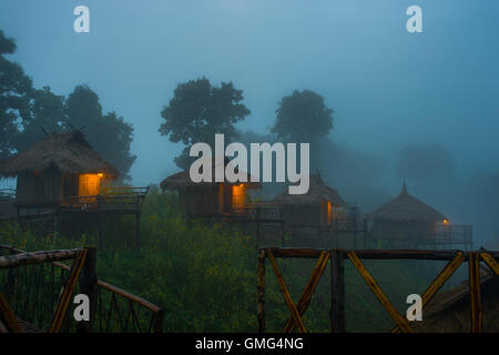 Hütte am Doi Sango, North in Chiangrai, Thailand. Stockfoto