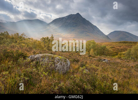 SRON Na Creise, Stob ein ' Ghlais Choire, Meall ein "Bhuiridh, Glen Etive, Herbst, schottische Highlands, Schottland Stockfoto