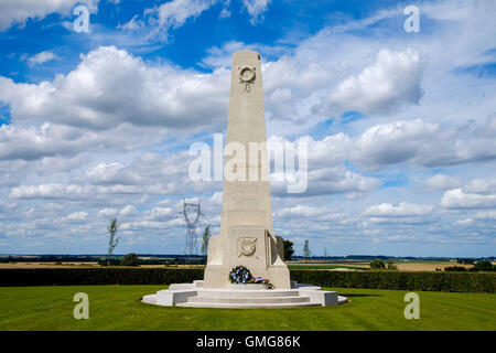 Auf das Ziel, die von der New Zealand Division gewonnen, während der Schlacht an der Somme wurde der New Zealand National Memorial errichtet. Stockfoto