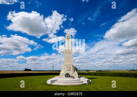 Auf das Ziel, die von der New Zealand Division gewonnen, während der Schlacht an der Somme wurde der New Zealand National Memorial errichtet. Stockfoto