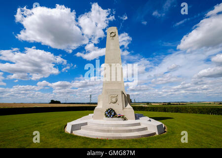 Auf das Ziel, die von der New Zealand Division gewonnen, während der Schlacht an der Somme wurde der New Zealand National Memorial errichtet. Stockfoto