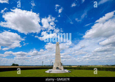 Auf das Ziel, die von der New Zealand Division gewonnen, während der Schlacht an der Somme wurde der New Zealand National Memorial errichtet. Stockfoto