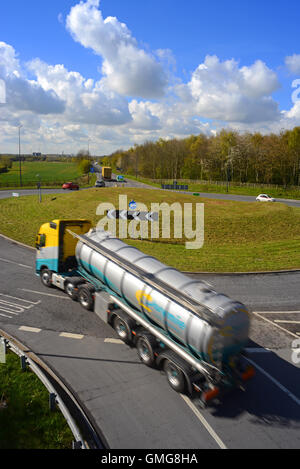 LKW Reisen Runde Kreisverkehr Selby Yorkshire, Vereinigtes Königreich Stockfoto