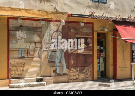 Boulangerie, Wand, keuchend, Barjols, Var, Provence, Frankreich Stockfoto