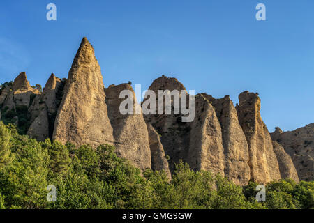 Die Büßer des Mees, zwischen Forcalquier, Sisteron und Digne, Alpes-de-Haute-Provence, Frankreich Stockfoto