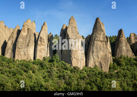 Die Büßer des Mees, zwischen Forcalquier, Sisteron und Digne, Alpes-de-Haute-Provence, Frankreich Stockfoto