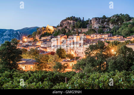 Dorf Aiguines, Lac de Sainte Croix, Provence, Frankreich Stockfoto