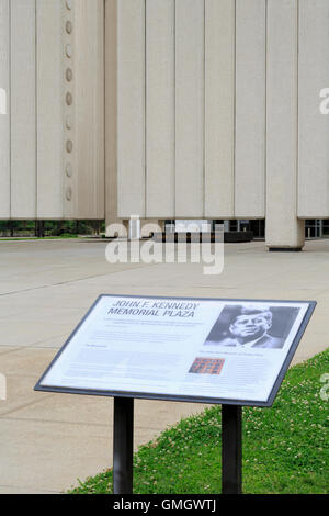 Präsident John F. Kennedy Memorial Plaza, Dallas, Texas, USA Stockfoto