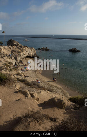 Piraten-Bucht-Strand von Corona del Mar eine Nachbarschaft in der wohlhabenden Stadt Newport Beach, California Stockfoto