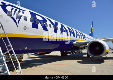 Ryanair-Flugzeug Stockfoto