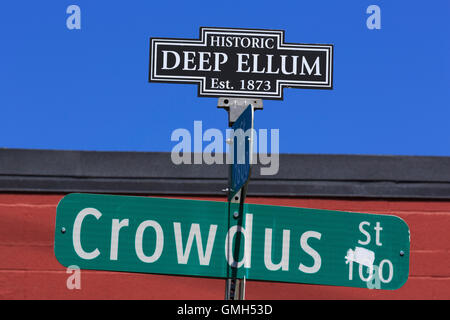 Crowdus Street, Deep Ellum District, Dallas, Texas, USA Stockfoto