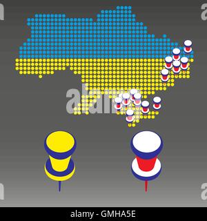 Infografik-Krieg in der Ukraine, Vektor-Illustration. Stock Vektor